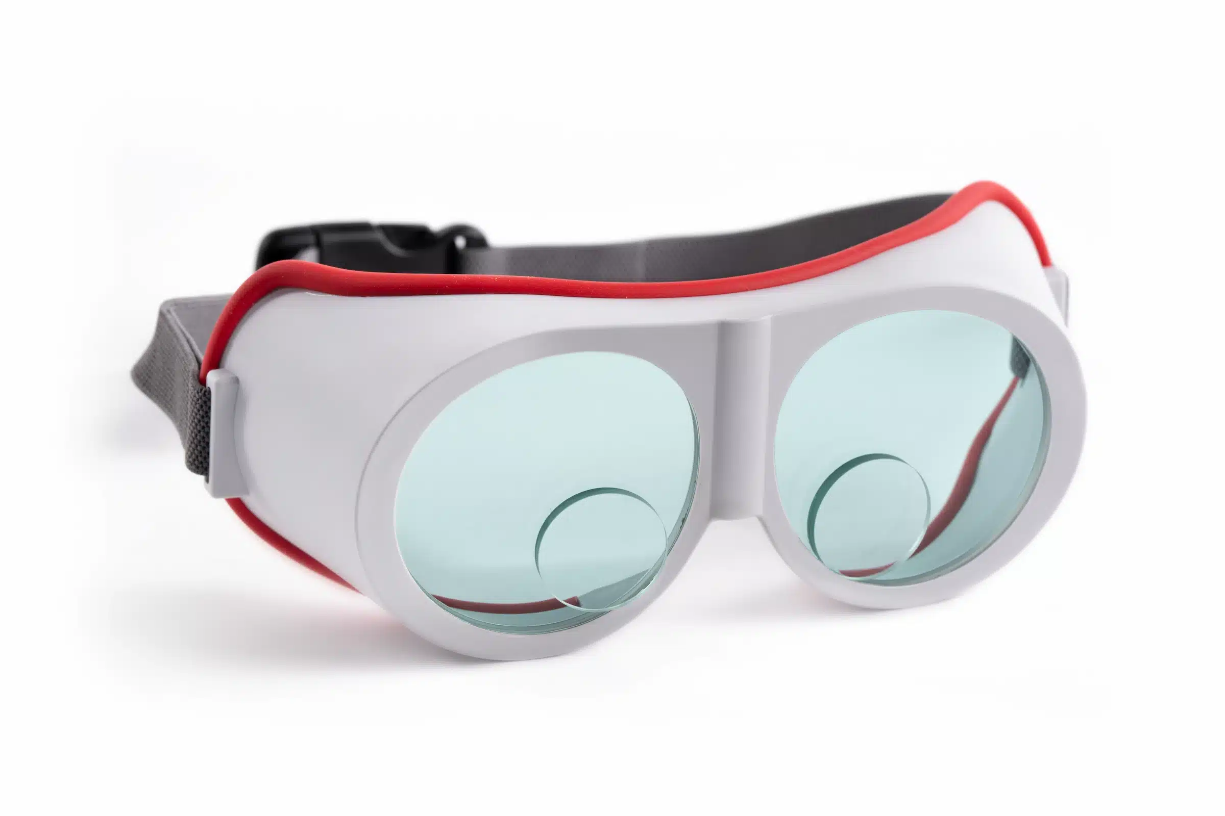 Laserschutzbrille KB low HG03+ mit Lupe Frontansicht